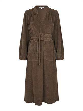 Lollys Laundry ParisLL Midi Dress LS Dark Mokka
